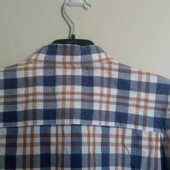 Vintage 90s Denver Hayes Men Large L Long Sleeve Button Down Plaid Checker Shirt - Picture 6 of 6